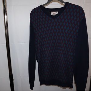 Original penguin blue patterned sweater